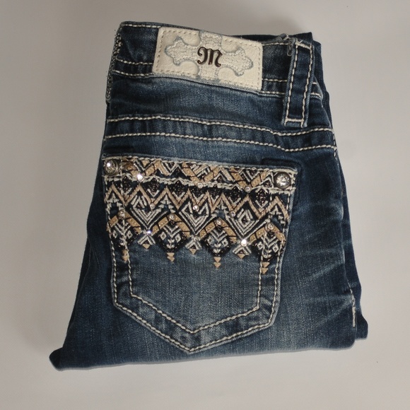 Miss Me Denim - Miss Me Skinny Jeans 24x27 Mid-Rise 0356